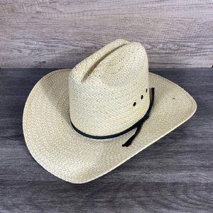 Nocona Boot Co. Straw Cowboy Hat Made In USA Size 6 5/8 53